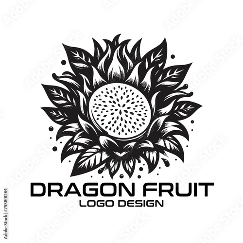 Dragon Fruit Vector Logo Design