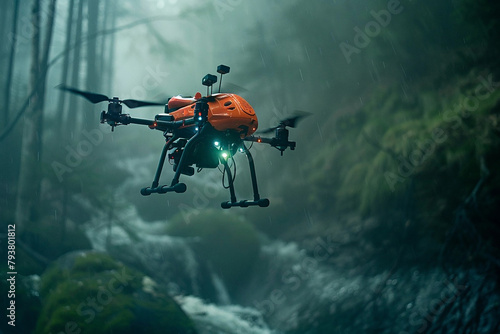 Search and Rescue : Drones used in search and rescue operations, cover vast areas and assist in locating missing persons or stranded individuals