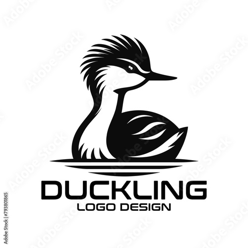 Duckling Vector Logo Design photo