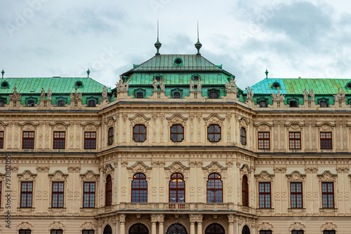 Upper Belvedere. It was built as summer residence for Prince Eugene of Savoy in Vienna, Austria. Wien, Austrian travel background