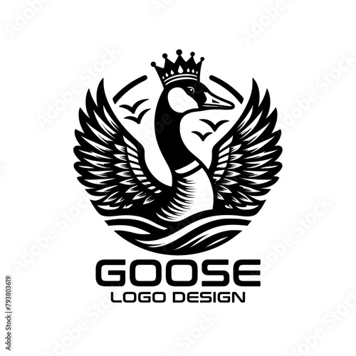 Emperor Goose Vector Logo Design 
