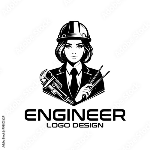 Engineer Vector Logo Design photo