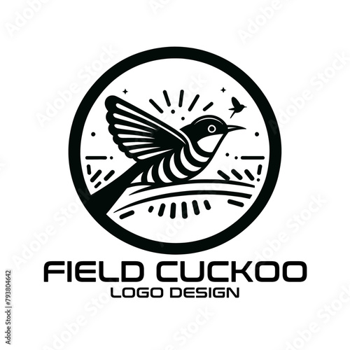 Field Cuckoo Vector Logo Design photo