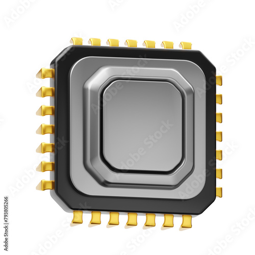 Processor Computer Hardware 3D Icon