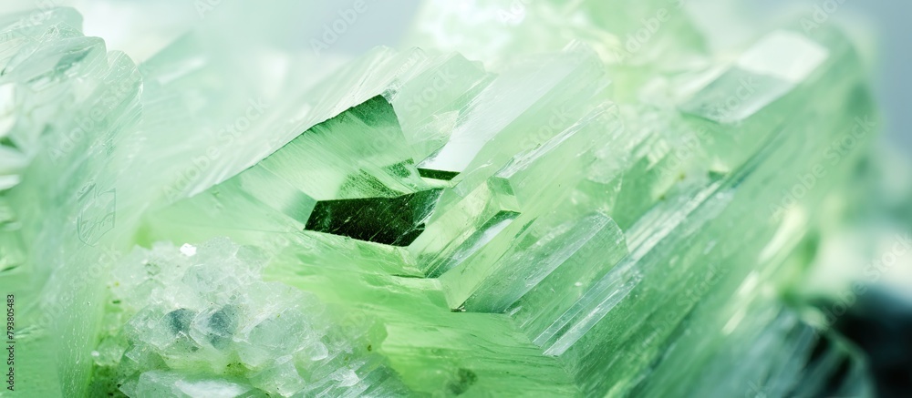 A green crystal with an unsettling void inside
