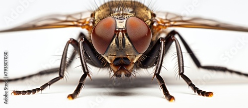 A fly with multiple eyes close up