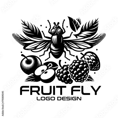 Fruit Fly Vector Logo Design photo