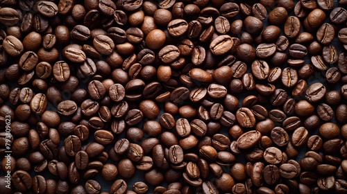 Brown textured background with coffee beans