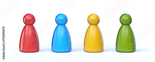 Obraz na płótnie Simple board games pawns 3D w salonie