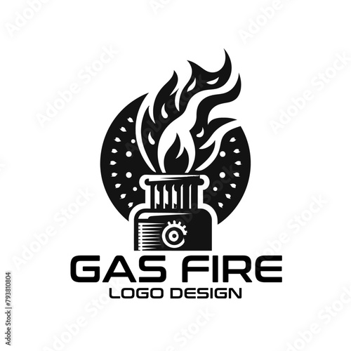 Gas Fire Vector Logo Design