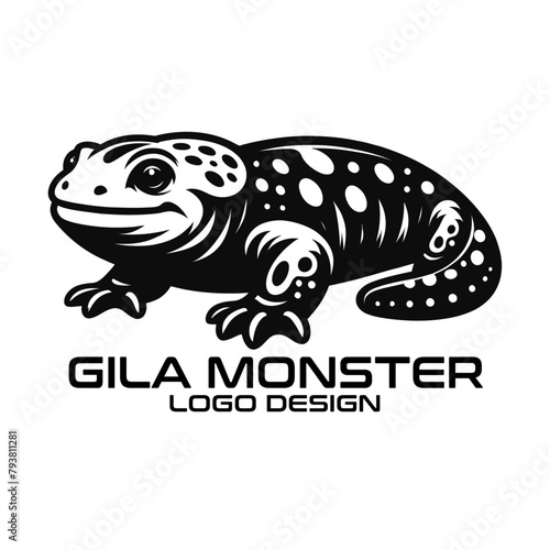 Gila Monster Vector Logo Design photo