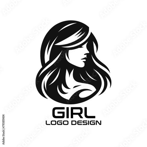 Girl  Vector Logo Design photo