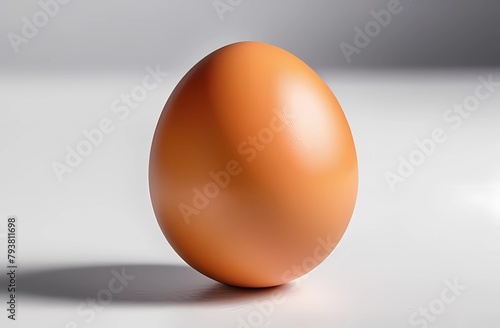 Chicken egg on white isolated background