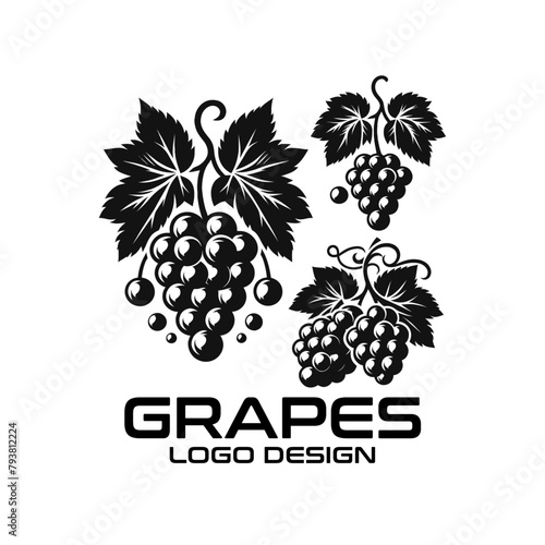 Grapes Vector Logo Design 