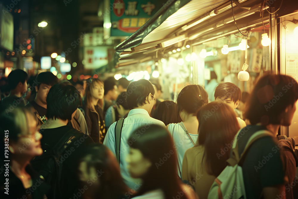 Obraz premium a Taiwanese night market