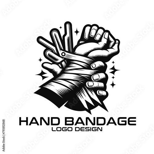 Hand Bandage Vector Logo Design