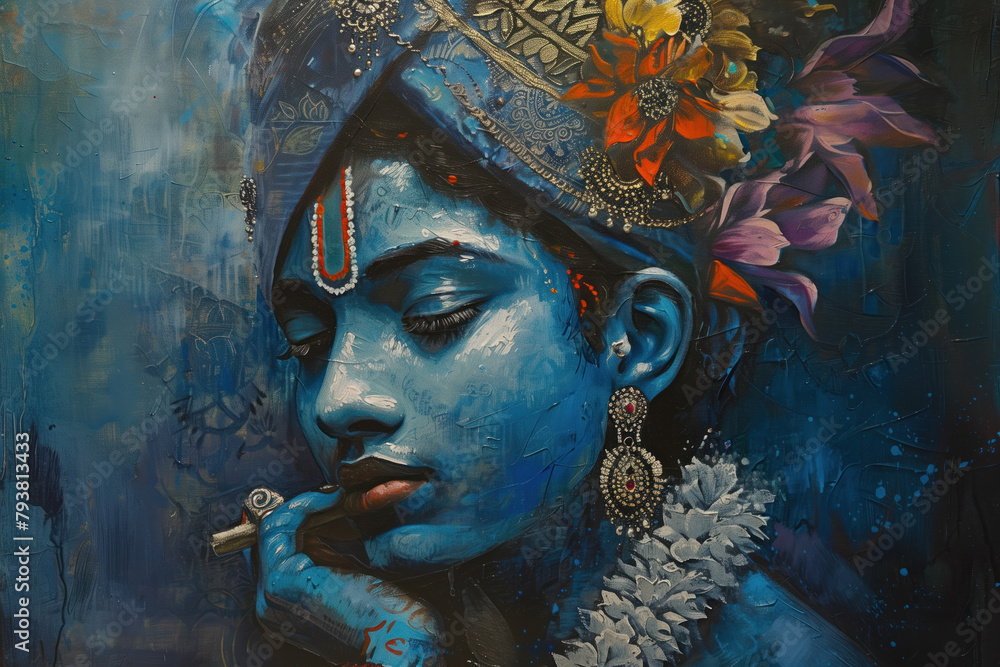 Painting of Krishna, Generative AI