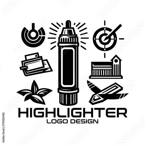 Photos Highlighter Vector Logo Design