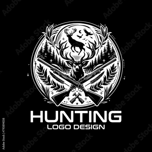 Hunting Vector Logo Design
