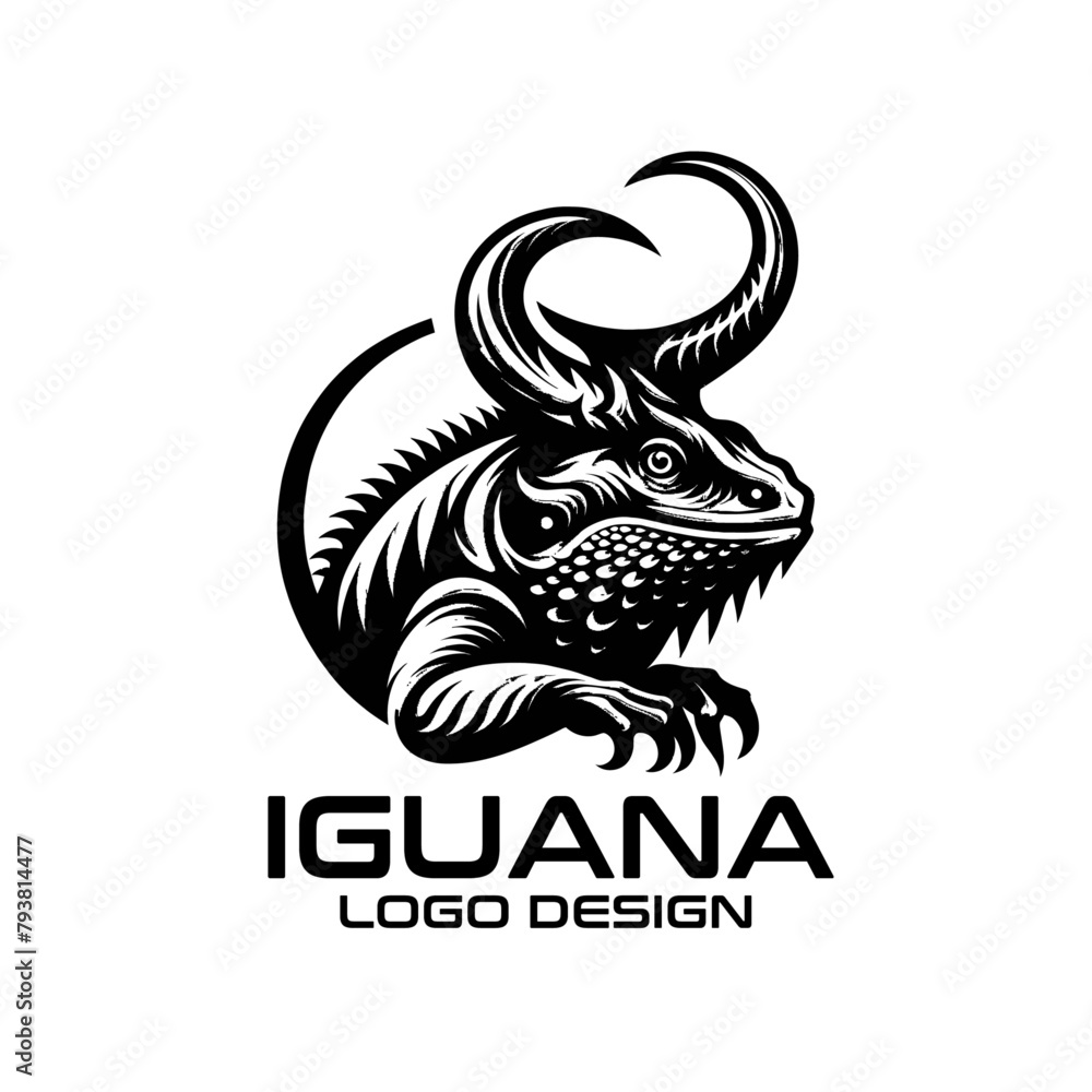 Iguana Vector Logo Design Iguana Vector Logo Design