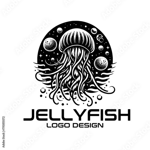 Jellyfish Vector Logo Design photo