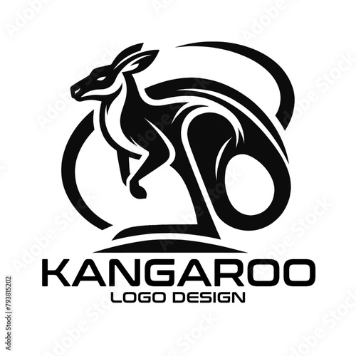 Kangaroo Vector Logo Design photo