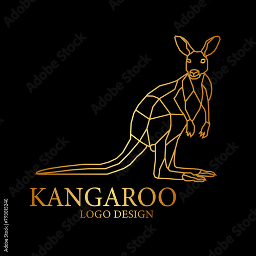 Kangaroo Vector Logo Design photo