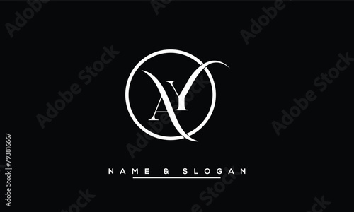 AY, YA, A, Y Abstract Letters Logo Monogram