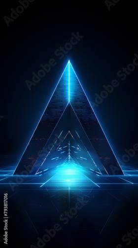 triangle with glowing edges
