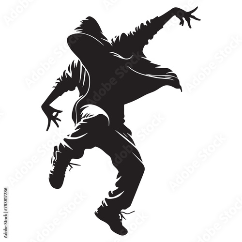 Lyrical Dance Silhouette Illustration
