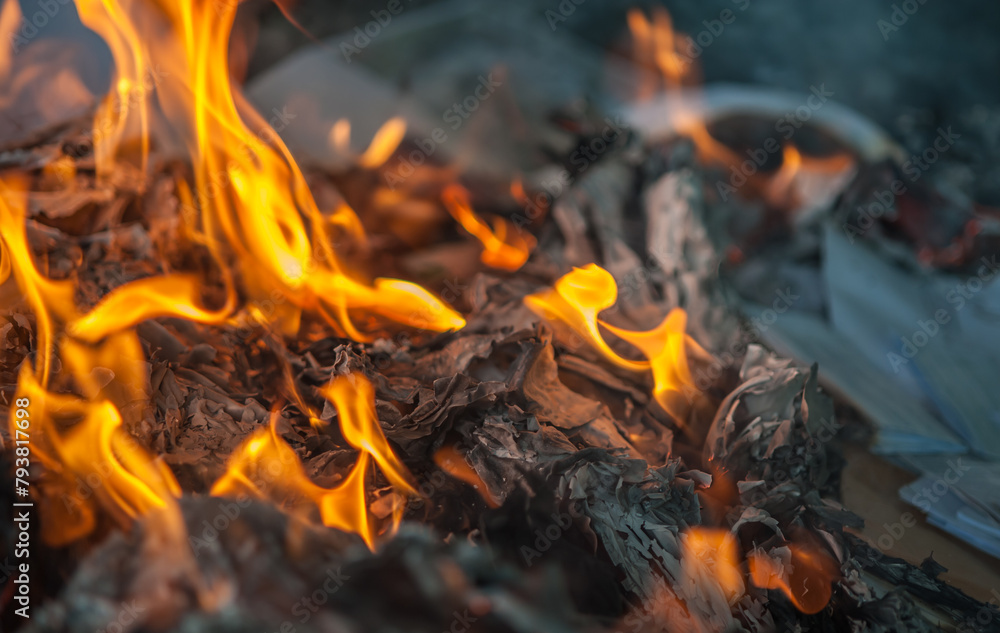 Burning documents causes air pollution. Burning documents causes air pollution.
