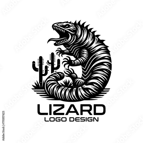 Lizard Vector Logo Design  photo