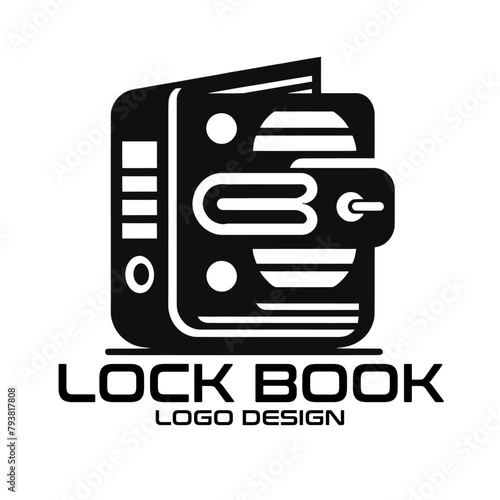 Lock Book Vector Logo Design