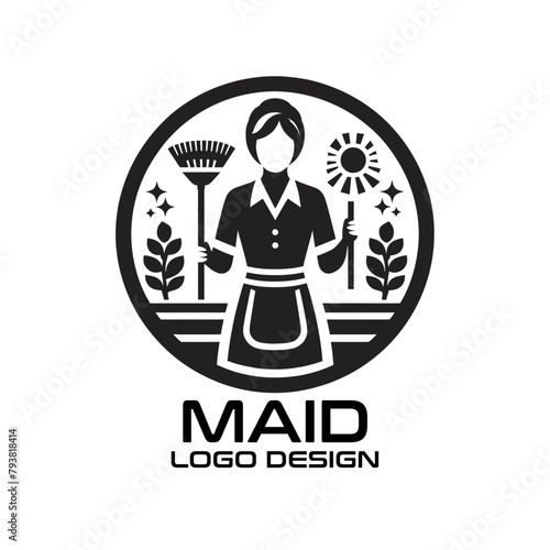 Maid Vector Logo Design