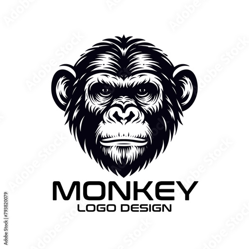 Monkey Vector Logo Design photo