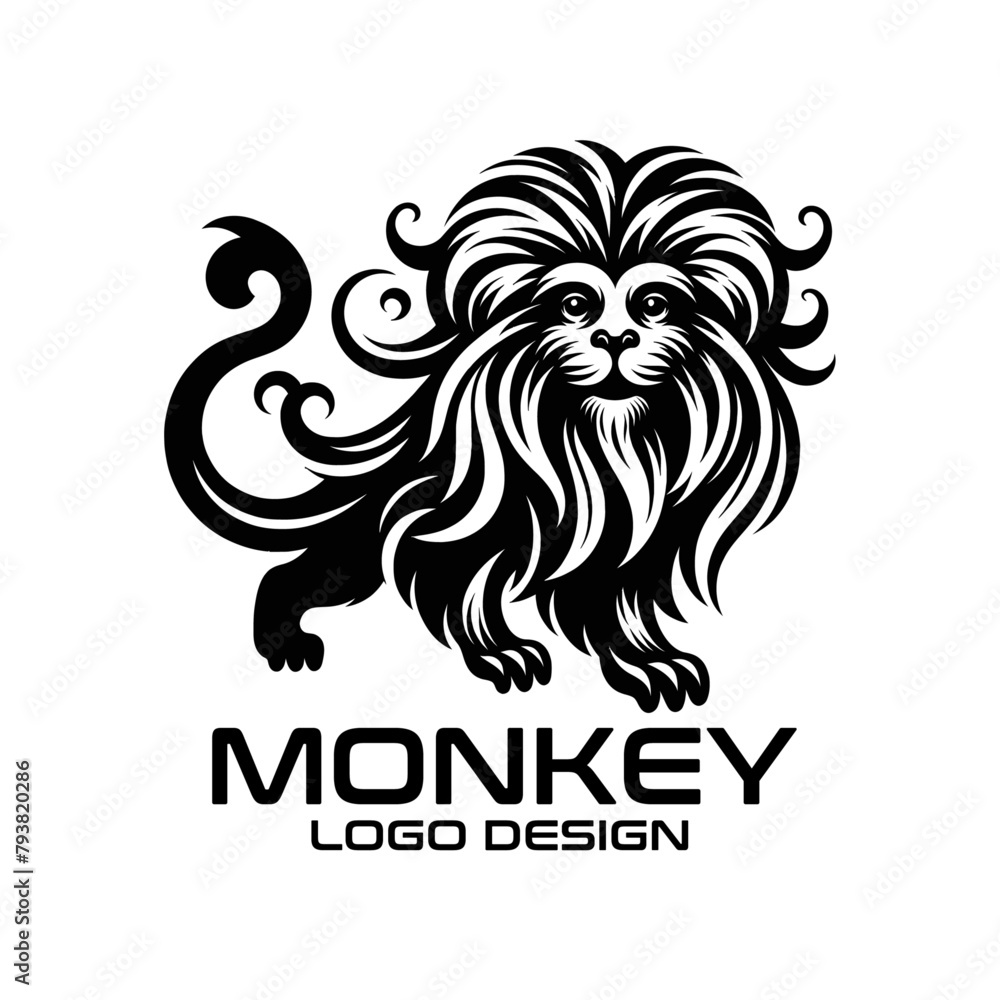 Monkey Vector Logo Design Monkey Vector Logo Design