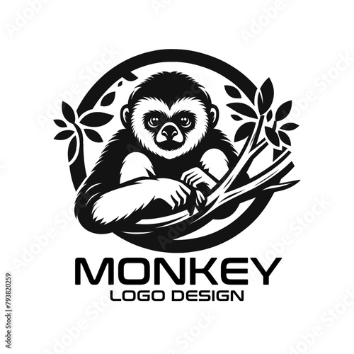 Monkey Vector Logo Design photo