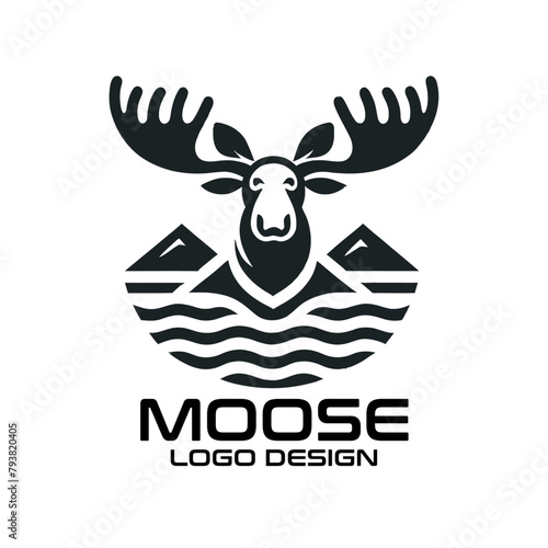 Moose Vector Logo Design photo