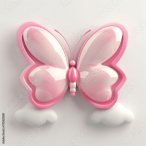 Playful Pink Delight: A 3D butterfly for Kids and Families