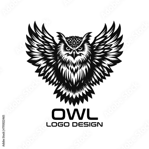 Owl Vector Logo Design photo