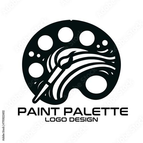 Paint Palette Vector Logo Design