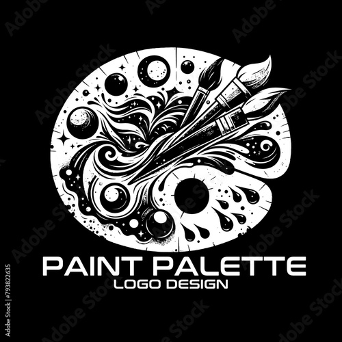Paint Palette Vector Logo Design