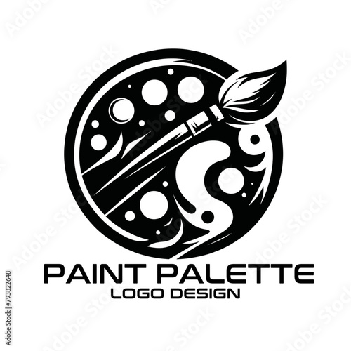 Paint Palette Vector Logo Design