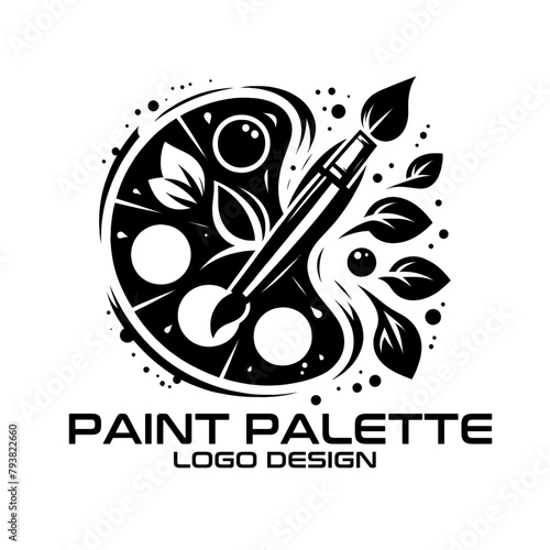 Paint Palette Vector Logo Design