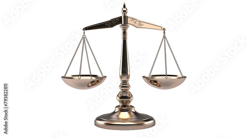 Scales of justice , isolated on transparent background.