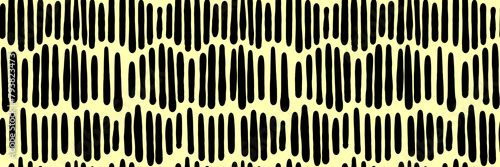 Small dash pattern. Seamless minimal dash pattern, small elements on yellow background.