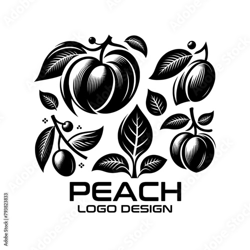 Peach Vector Logo Design photo