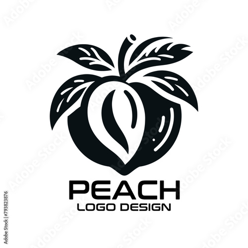 Peach Vector Logo Design photo