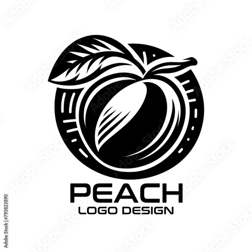 Peach Vector Logo Design photo