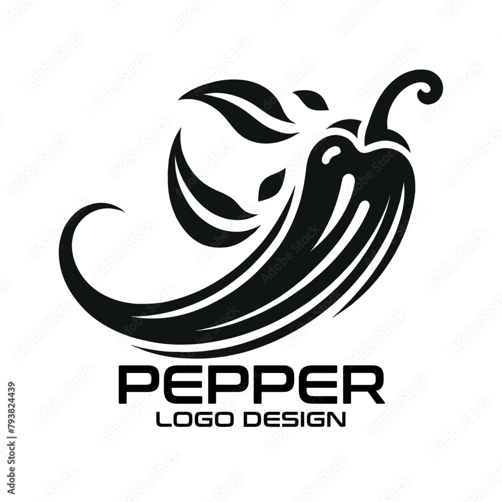 Pepper Vector Logo Design Pepper Vector Logo Design